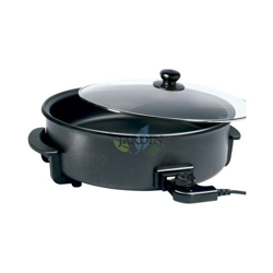 Padella per paella elettrica 42x7 cm Rivestimento in teflon 1500W nero en oferta
