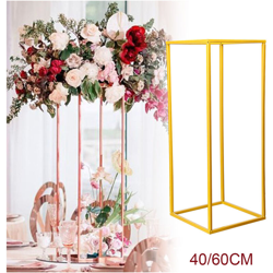 Portafiori in metallo Art Wedding Vaso geometrico Colonna Stand Accessorio Party 40CM Golden 40CM Gold 40cm características