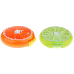 Portapillole Vitamine Medicina Tablet Organizer Custodia rotonda Scatola per farmaci Portapillole Scatola per farmaci per viaggi Uso quotidiano Mini características