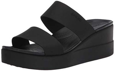 CROCS Brooklyn Mid Wedge W, Infradito per Il Tempo Libero e Abbigliamento Sportivo da Donna, Multicolor (Nero/Nero), 39 EU