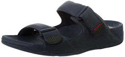 Fitflop Gogh Moc-Leather, Sandali a Ciabatta Uomo, Blue (Midnight Navy 399), 43 EU