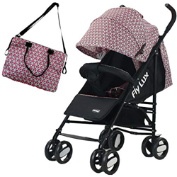 Bakaji Passeggino Fly Lux Richiudibile Chiusura Ombrello Compatto e Leggero per Bambini 6+mesi con Borsa Mamma Coordinata Telaio in Metallo Copertura  en oferta