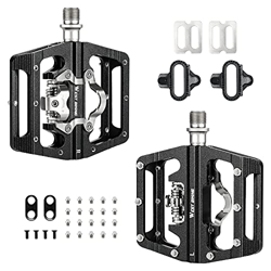 HONGYEA Pedali per bicicletta, doppia funzione, CNC, in alluminio, antiscivolo, SPD, per bicicletta, bicicletta, mountain bike, trekking, mountain bik precio