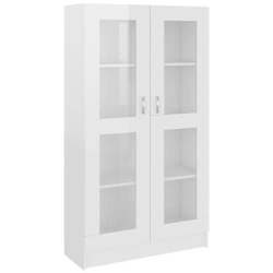Armadietto Con Vetrina Bianco Lucido 82,5x30,5x150cm Truciolato en oferta