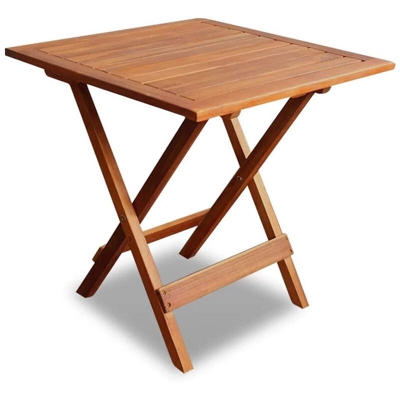 Tavolino da caffè pieghevole in legno di acacia Tavoli da giardino laterali 46 * 46 * 47 cm Patio da giardino pieghevole per interni ed esterni