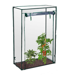 Serra per Pomodori, Giardino, Balcone, Telo Orto Trasparente, HLP 150x100x50 cm, Acciaio & PVC, trasparente en oferta