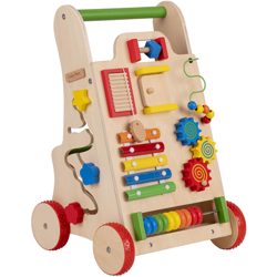 KiddyMoon Girello Interattivo In Legno Per Bambini Multifunzione Primi Passi WK-002, Multicolore - Multicolore características