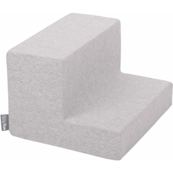 KiddyMoon Area Di Gioco In Schiuma Percorso A Ostacoli Per Bambini, Elemento Gradini, Grigio Chiaro - grigio chiaro:- gradini precio