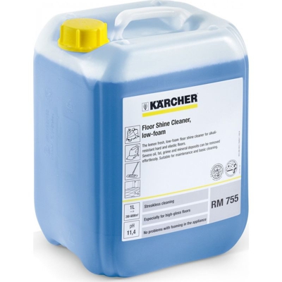 Detergente Karcher RM 755 ES ASF Per Pavimenti a Bassissima Schiumosità - 10 L , Profumo di Limone