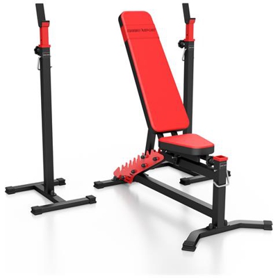 Ms10 Panca Pesi Golabile Su Due Lati Ms-l102 + 2 Supporti Per Manubri Multilivello Ms-s101