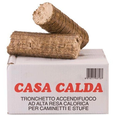 10kg Tronchetti di Legna da Ardere per Stufe Camini Segatura Accendifuoco Faggio