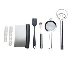 Strumenti per la produzione di pane Kit di acciaio inossidabile Danese Pasta Whisk Bread Lame Sostituzione Lama Raschietto Raschietto Mesh Silicone características