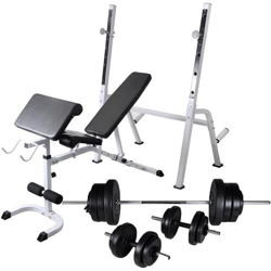 Panca Multifunzione Con Rack Bilanciere E Set Manubri 60,5 Kg en oferta