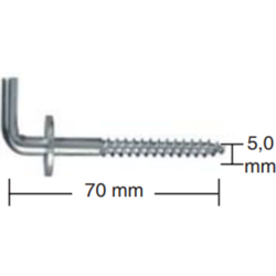 CONNEX MASIDEF - 4 CANCANI ZINCATI CON TASSELLI 5,0X70mm características