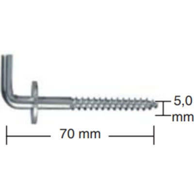 CONNEX MASIDEF - 4 CANCANI ZINCATI CON TASSELLI 5,0X70mm
