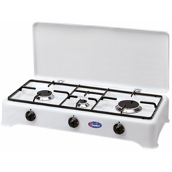 Fornello a gas 3 fuochi, griglia piattina cm 71x32x14,5 PARKER GPL en oferta