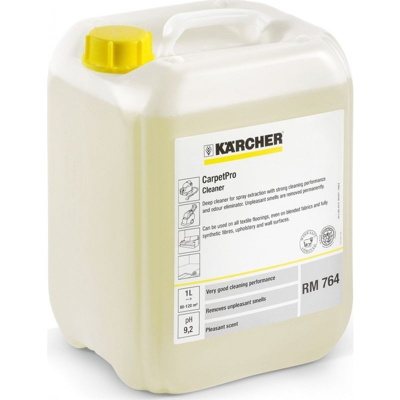 Detergente Karcher per Tappeti RM 764 - Tanica da 10 L per Lavatessuti Professionali Serie "Puzzi"