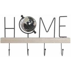 Appendiabiti da parete DKD Home Decor Ferro Legno MDF Loft (36 x 8 x 21 cm) precio