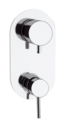 Rubinetto per doccia, con deviatore a 5 vie su piastra singola, made in italy, serie suvi en oferta