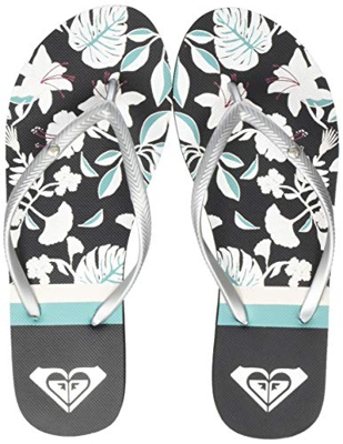 Roxy Bermuda Print, Scarpe da Spiaggia e Piscina Donna, Multicolore (Black/Blue Bkb), 38 EU
