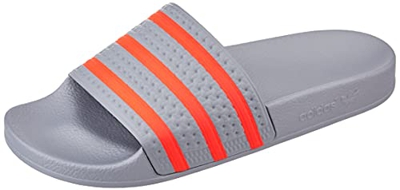 adidas Adilette, Scarpe da Ginnastica Uomo, Halo Silver/Solar Red/Solar Red, 43 EU
