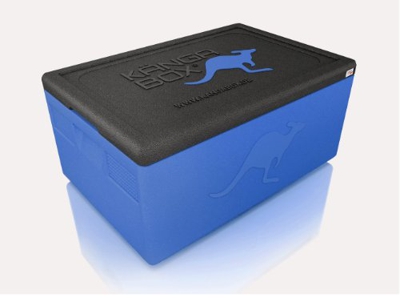 KÄNGABOX Contenitore Isotermico per Alimenti EXPERT GN-1/1 Box Termico Isolante Professionale [Capacità: 30L] Blu [Misure Interne: 538x338x167 mm]