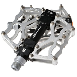 RockBros Bici Pedali MTB BMX DH 9/16 inch Ciclismo Cuscinetto Pedali Flat MTB (Argento) precio