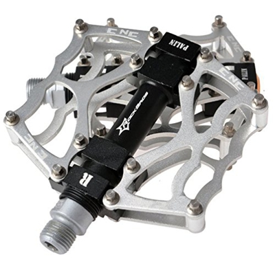 RockBros Bici Pedali MTB BMX DH 9/16 inch Ciclismo Cuscinetto Pedali Flat MTB (Argento)
