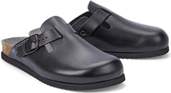 Mephisto Nathan Sandalo/Zoccolo per Uomo - Pelle (Nero, 47 EU, 47) en oferta