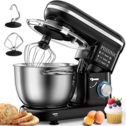 Impastatrice Planetaria PHISINIC Robot da Cucina 1500W Mixer Cucina 5.5L Basso Rumore Multifunzione Impastatrice Professionale con Ganci Impastatore 6 precio