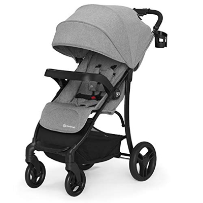 Kinderkraft Passeggino Leggero CRUISER, Pieghevole, Ampia Cappottina, Sospensione 4 Ruote, per Bambini da max. 15 kg, Grigio