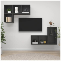 Mobile Tv A Parete 4 Pz Grigio In Truciolato precio