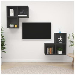 Set Mobile Tv 4 Pz Grigio In Truciolato precio