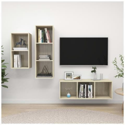 Set Porta Tv 3 Pz Rovere Sonoma In Truciolato en oferta