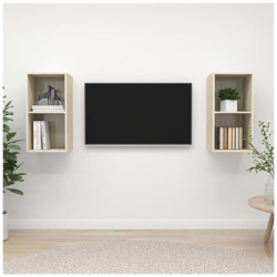 Mobile Tv A Parete 2 Pz Rovere Sonoma In Truciolato en oferta