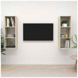 Mobile Tv A Parete 2 Pz Rovere Sonoma In Truciolato características