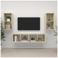 Mobile Tv A Parete 4 Pz Rovere Sonoma In Truciolato características