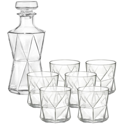 Servizio con Bottiglia e 7 Bicchieri per Liquore Whisky Rocco Bormioli Bar Casa características