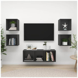 Set Mobile Tv 5 Pz In Truciolato Grigio características