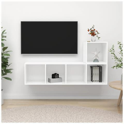 Set Mobile Tv 2 Pz Bianco In Truciolato en oferta