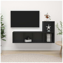 Set Mobile Tv 2 Pz Nero In Truciolato en oferta