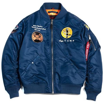 Giacca Pilota Bomber Da Uomo Ma-1 Air Force, Cappotto Sottile Per Abbigliamento Sportivo In Jeans [ blu / M]