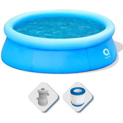 Piscina Rotonda Prompt Set, Blu, 420x84cm - Avenli en oferta