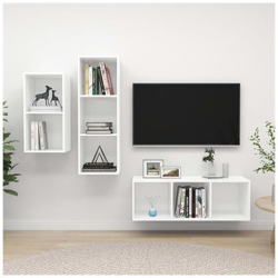Set Mobile Tv 3 Pz Bianco In Truciolato características