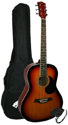 Tiger Set Chitarra Acustica, Full Size, Standard, Marrone (Sunburst)