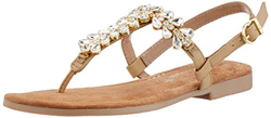 MARCO TOZZI 2-2-28188-26 Leder Sandale, Donna, Tortora Comb, 38 EU en oferta
