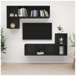 Set Mobile Tv 4 Pz Nero In Truciolato en oferta