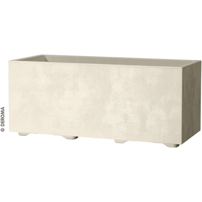 DEROMA Vaso cassetta Millennium Colore Perla-Vaso fioriera Misura 59x25x25