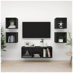 Set Mobile Tv 5 Pz Nero In Truciolato precio