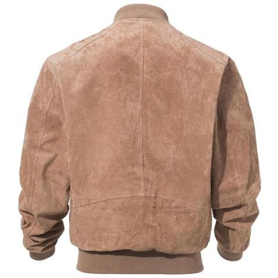 Giacca Da Uomo Classica In Vera Pelle Di Cinghiale Giacca In Vera Pelle Bomber Da Baseball [ marrone Scuro / Xxxl]